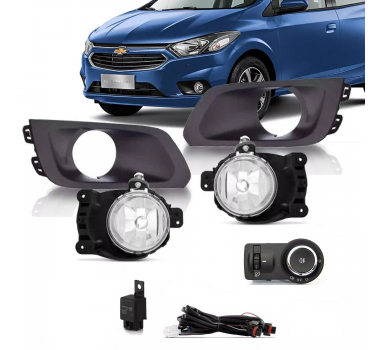 Farol Auxiliar Onix/Prisma Lt 2017 2018 2019 Com Moldura E Botão Mod. Orig.
