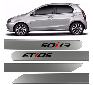 Friso Lateral Pintado Etios Prata Lua Nova - Tiger