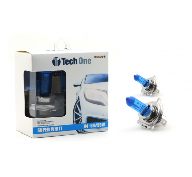 Par de Lâmpadas Super Brancas H4 12V 60/55W P43t - Tech One