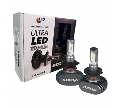 Lâmpada Ultra Led Shocklight Titanium H7 6000k 10000 Lumens 