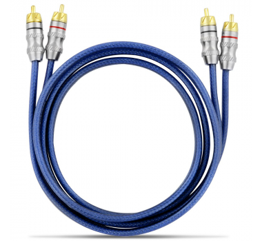 Cabo Rca 1m Prime Plug Metal 5mm Transparente Azul