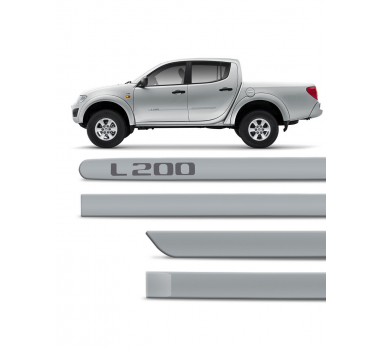 Friso Lateral Pintado L200 Triton Prata - 1