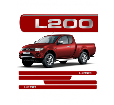 Friso Lateral Pintado L200 Triton Vermelho Monaco