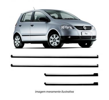 Friso Lateral Preto/Cromo Fox 4 portas 03/10 Ext. - 1