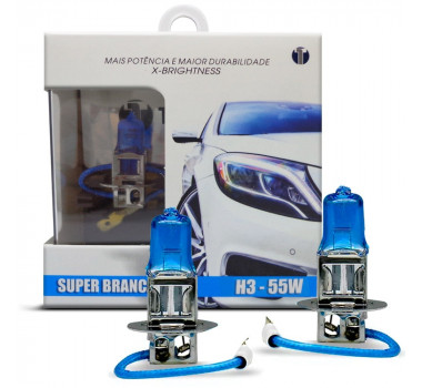 Lampada Super Branca H3 55/60w 8500k - Techone - 2