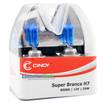 Lampada Super Branca H7 55/60w 8500k - Cinoy