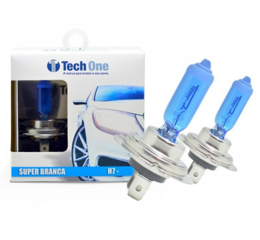 Lampada Super Branca H7 55/60w 8500k - Techone - 1