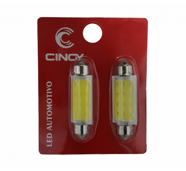 Led Lampada Torpedo 36mm Branco Cob (Par) - Cinoy