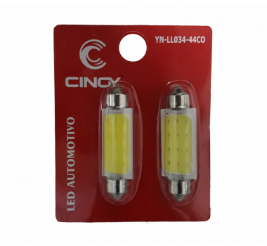 Led Lampada Torpedo 41mm Branco Cob Branco (Par) - Cinoy