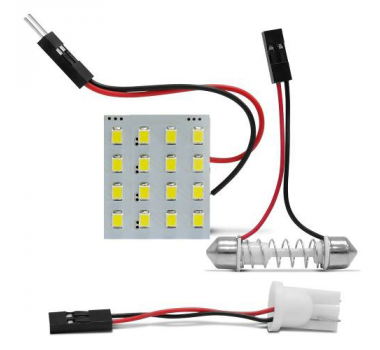 Led Lampada Torpedo E Esmagada Placa 16 Leds