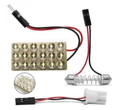 Led Lampada Torpedo E Esmagado Placa 18 Leds ( Led Alto) - Foc - Adaptador - 1