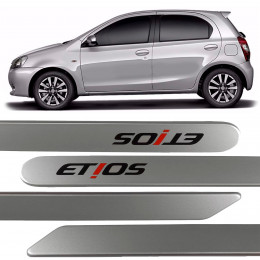 Friso Lateral Pintado Etios Prata Lua Nova - Tiger