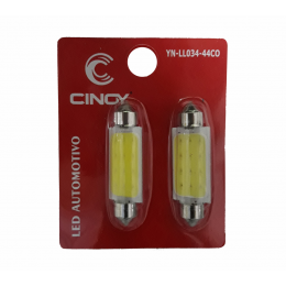 Led Lampada Torpedo 41mm Branco Cob Branco (Par) - Cinoy