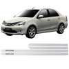 Friso Lateral Pintado Etios Branco Perola - Tiger - 1