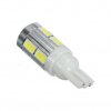 Led Lâmpada Esmagada T10 10 Leds High Power Branco