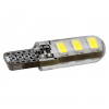 Led Lâmpada Esmagada T10 6 Leds Cob Siliconada