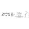 Lanterna de Led Lateral Oval - Ambar - Outliers