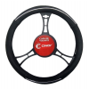 Capa de Volante Preta com Detalhe Cromado - Cinoy