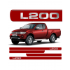 Friso Lateral Pintado L200 Triton Vermelho Monaco - 1
