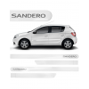 Friso Lateral Pintado Sandero Branco Glacier - 1